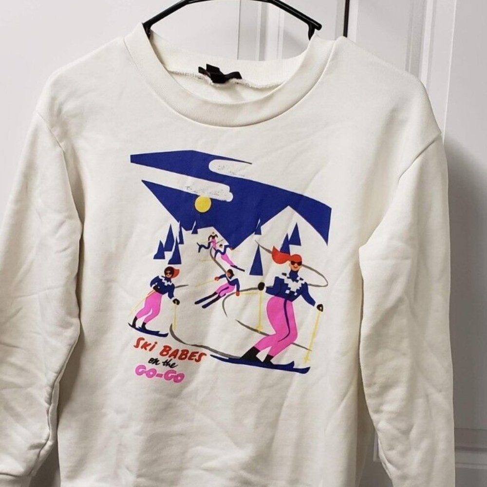 J Crew Women's Sweatshirt  Size: XS  Pullover  Beach Babes on the Go-Go